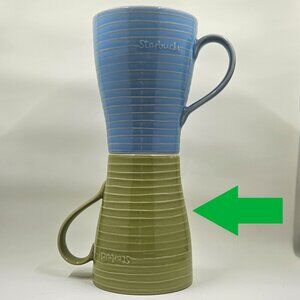 Starbucks 2009 Coffee Mug By Design House Stockholm 12 Fl Oz Green Ribbed Mug